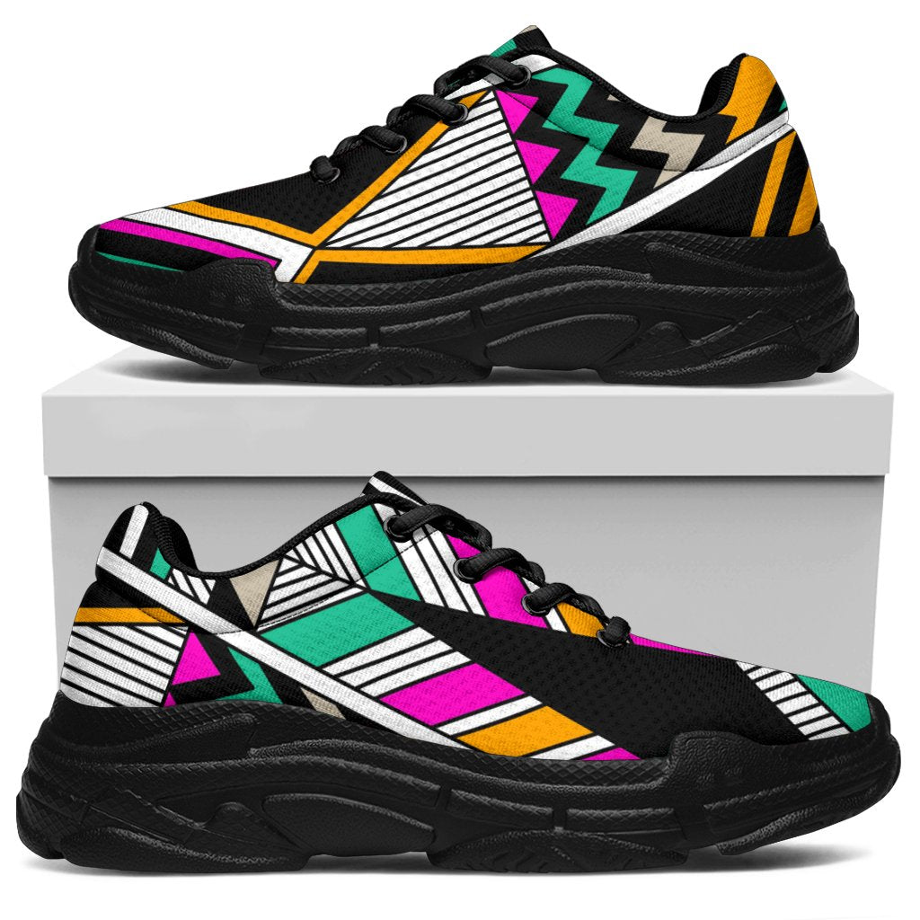 Vintage Tribal Aztec Pattern Print Chunky Sneakers