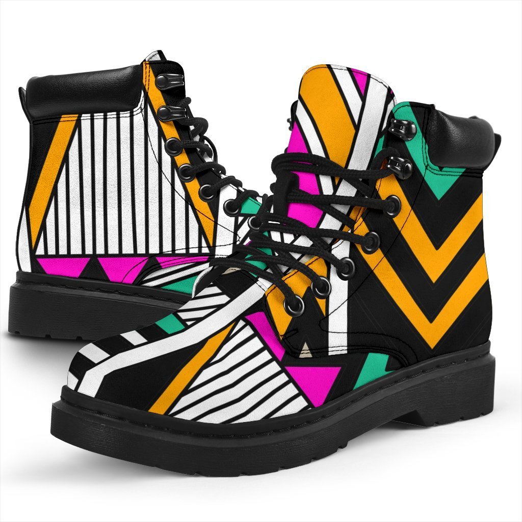 Vintage Tribal Aztec Pattern Print Classic Boots