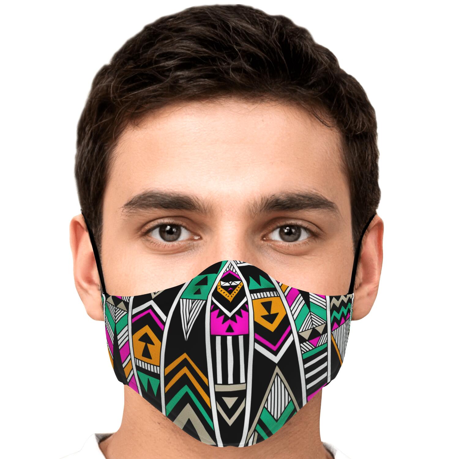 Vintage Tribal Aztec Pattern Print Face Mask