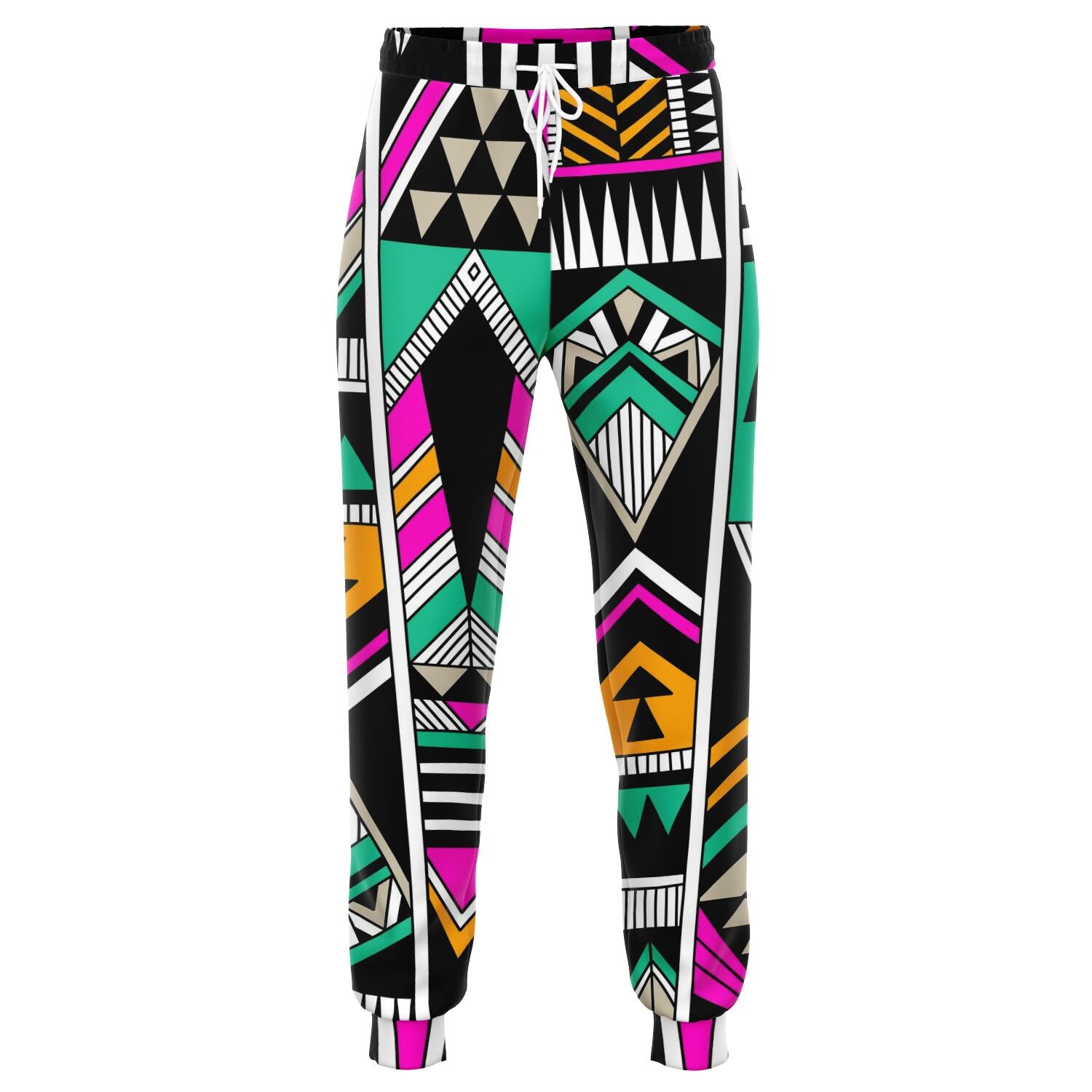 Vintage Tribal Aztec Pattern Print Jogger Pants