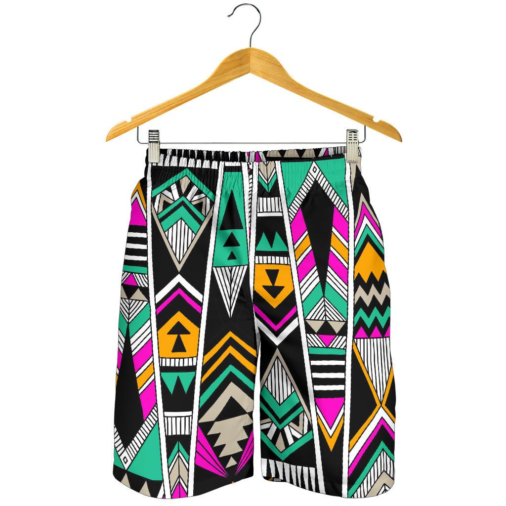 Vintage Tribal Aztec Pattern Print Men's Shorts