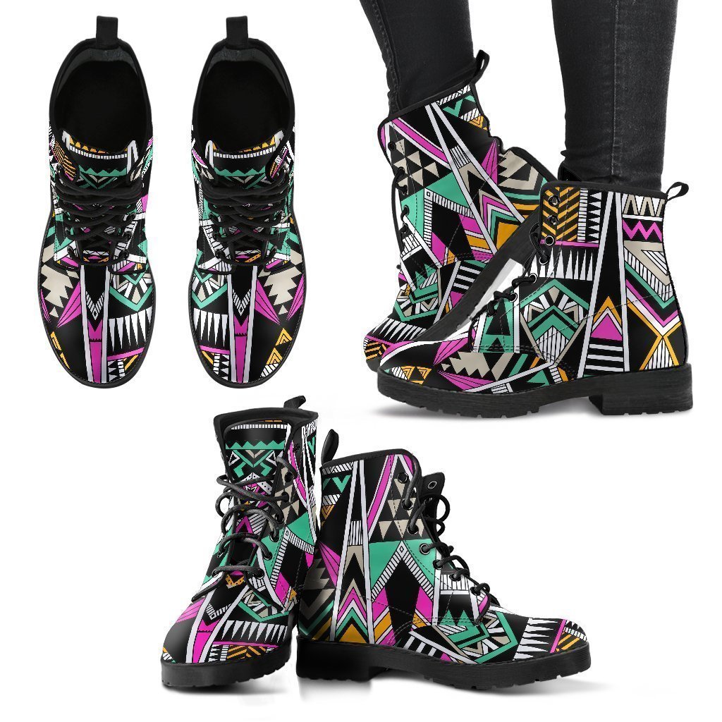 Vintage Tribal Aztec Pattern Print Women's Boots