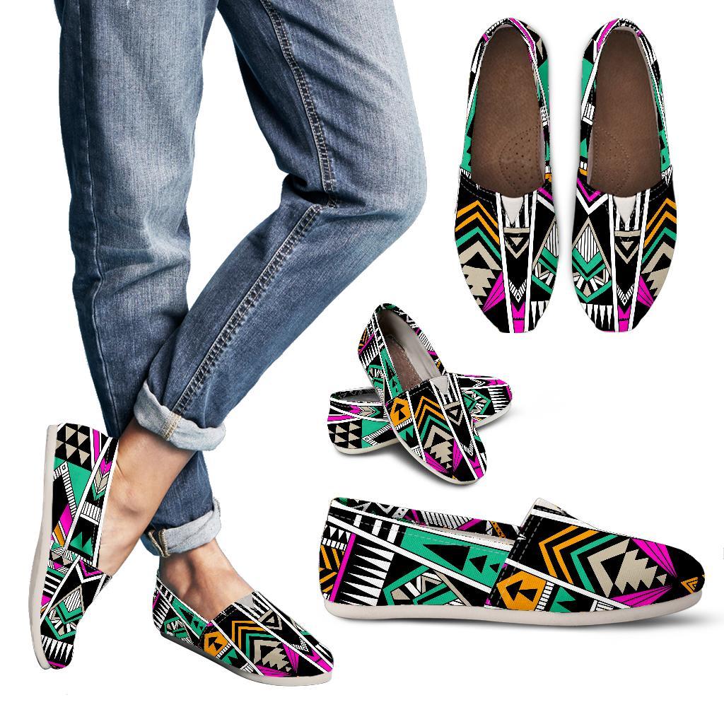 Vintage Tribal Aztec Pattern Print Women's Casual Canvas Shoes