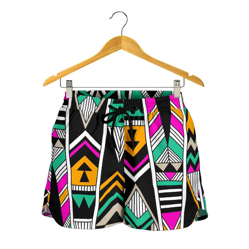 Vintage Tribal Aztec Pattern Print Women's Shorts