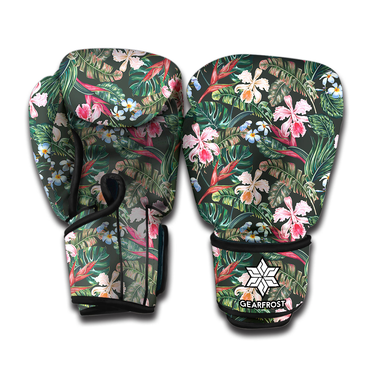 Vintage Tropical Exotic Hawaiian Print Boxing Gloves