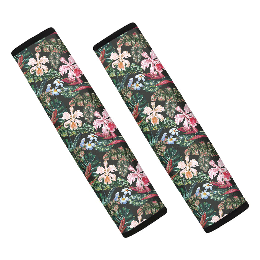 Vintage Tropical Exotic Hawaiian Print Car Seat Belt Covers