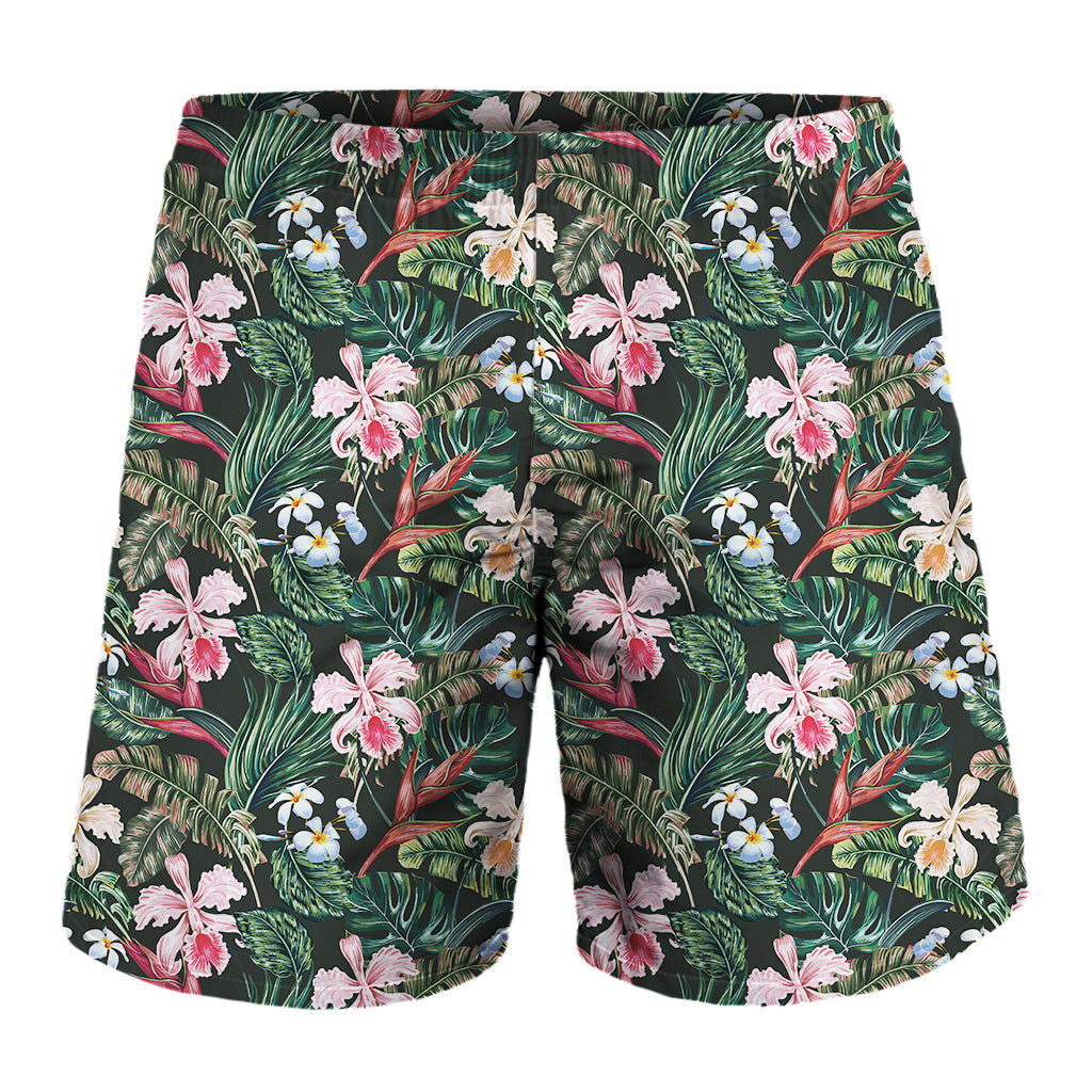 Vintage Tropical Exotic Hawaiian Print Men's Shorts