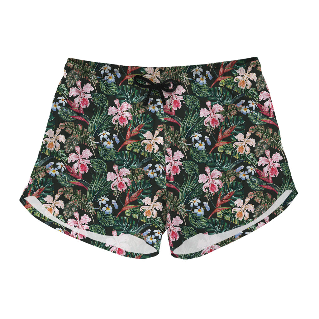 Vintage Tropical Exotic Hawaiian Print Women's Shorts