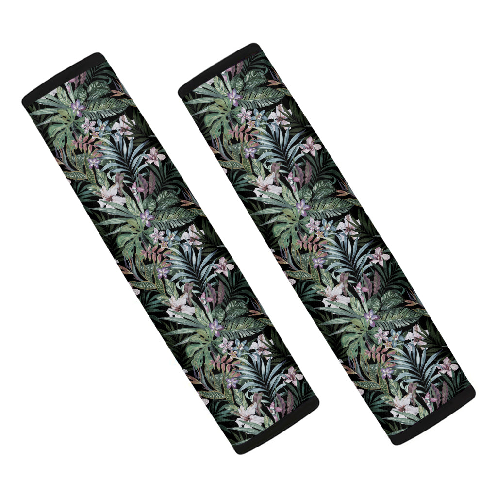 Vintage Tropical Floral Print Car Seat Belt Covers