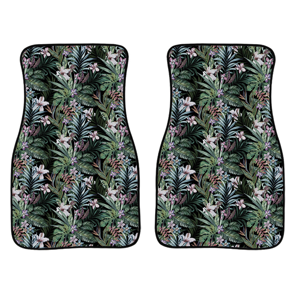 Vintage Tropical Floral Print Front Car Floor Mats