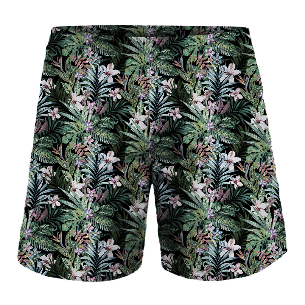 Vintage Tropical Floral Print Men's Shorts