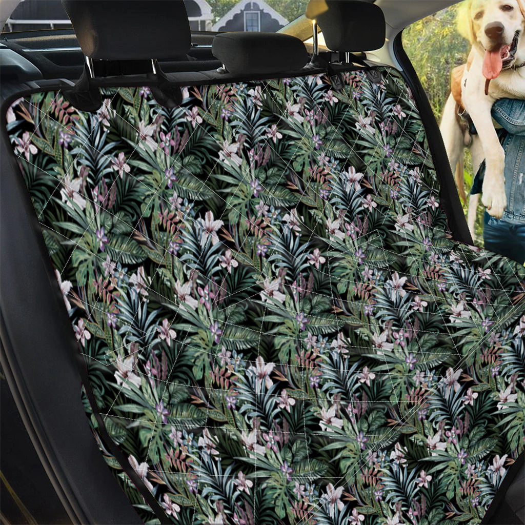 Vintage Tropical Floral Print Pet Car Back Seat Cover