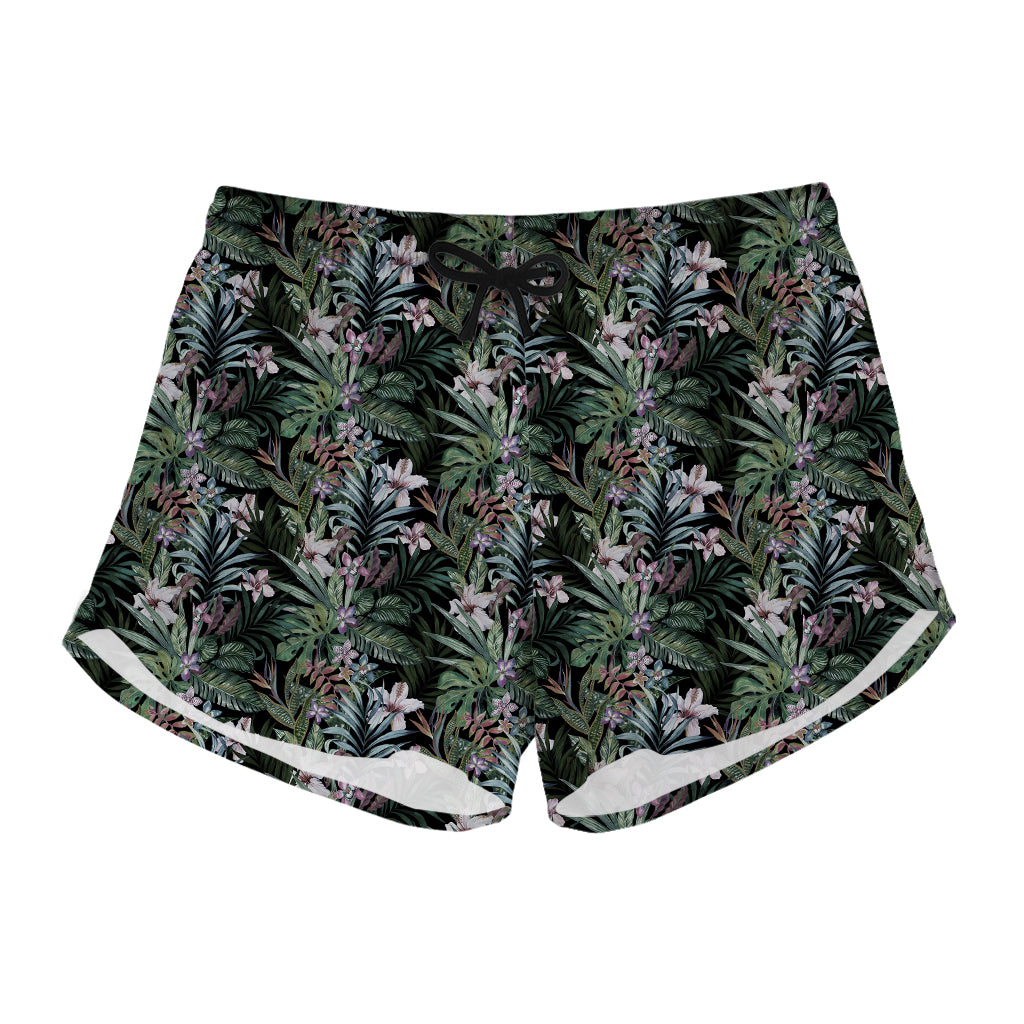 Vintage Tropical Floral Print Women's Shorts