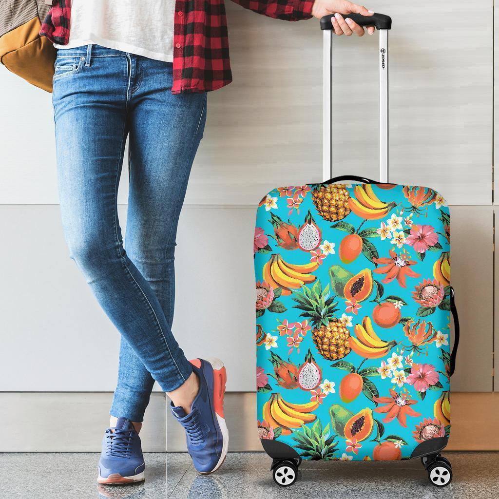 Vintage Tropical Fruits Pattern Print Luggage Cover