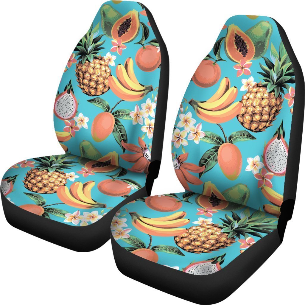 Vintage Tropical Fruits Pattern Print Universal Fit Car Seat Covers