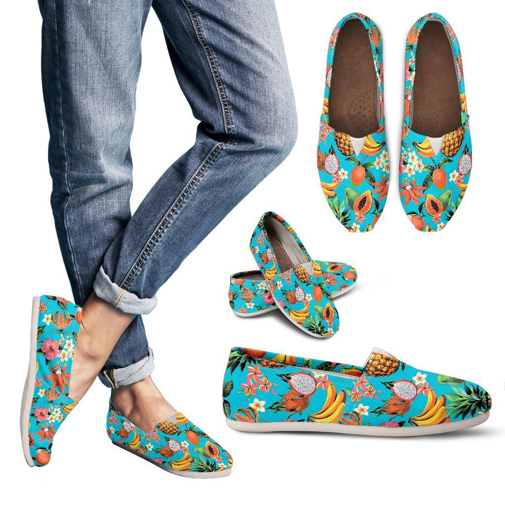 Vintage Tropical Fruits Pattern Print Women's Casual Canvas Shoes