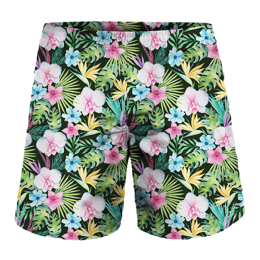 Vintage Tropical Jungle Hawaiian Print Men's Shorts