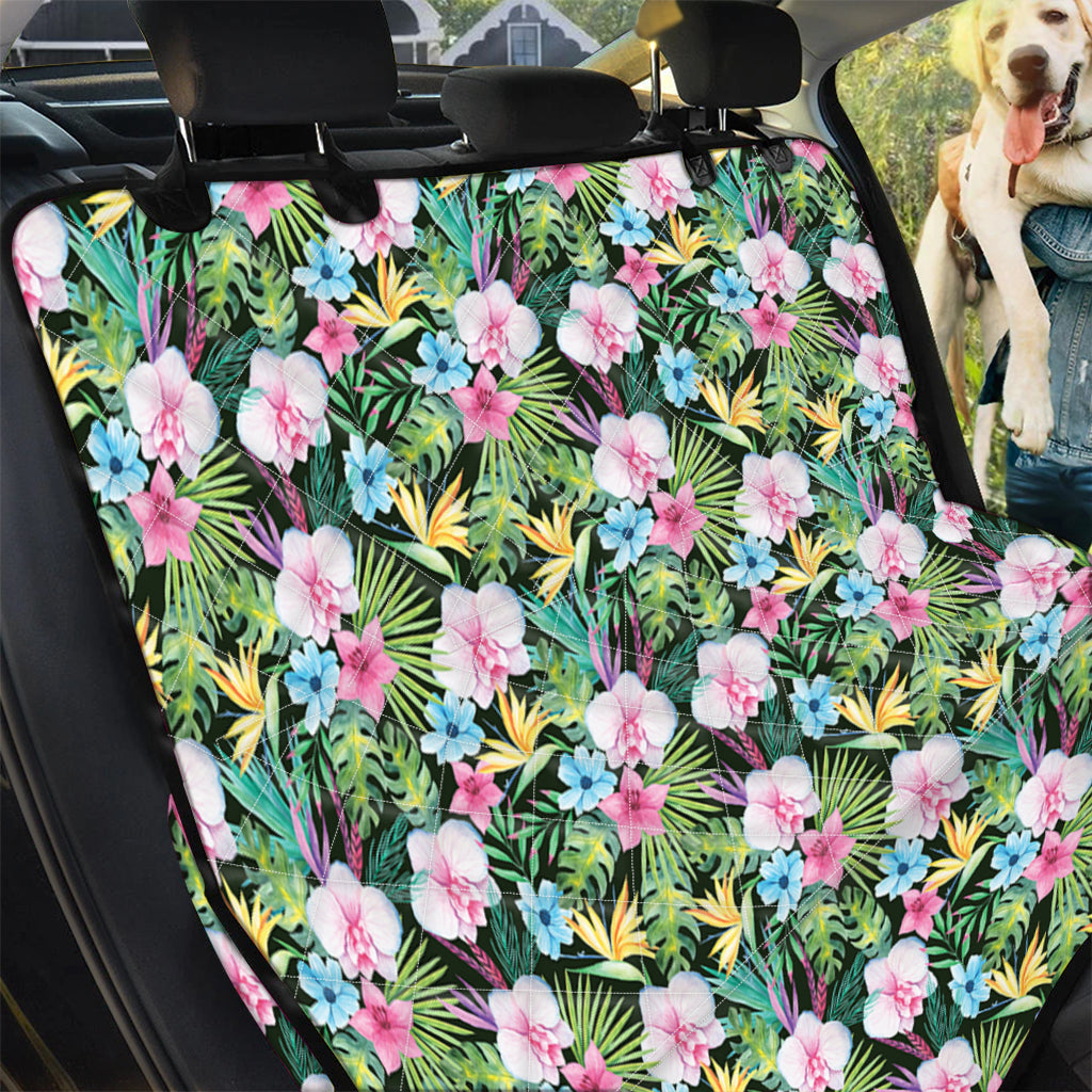 Vintage Tropical Jungle Hawaiian Print Pet Car Back Seat Cover