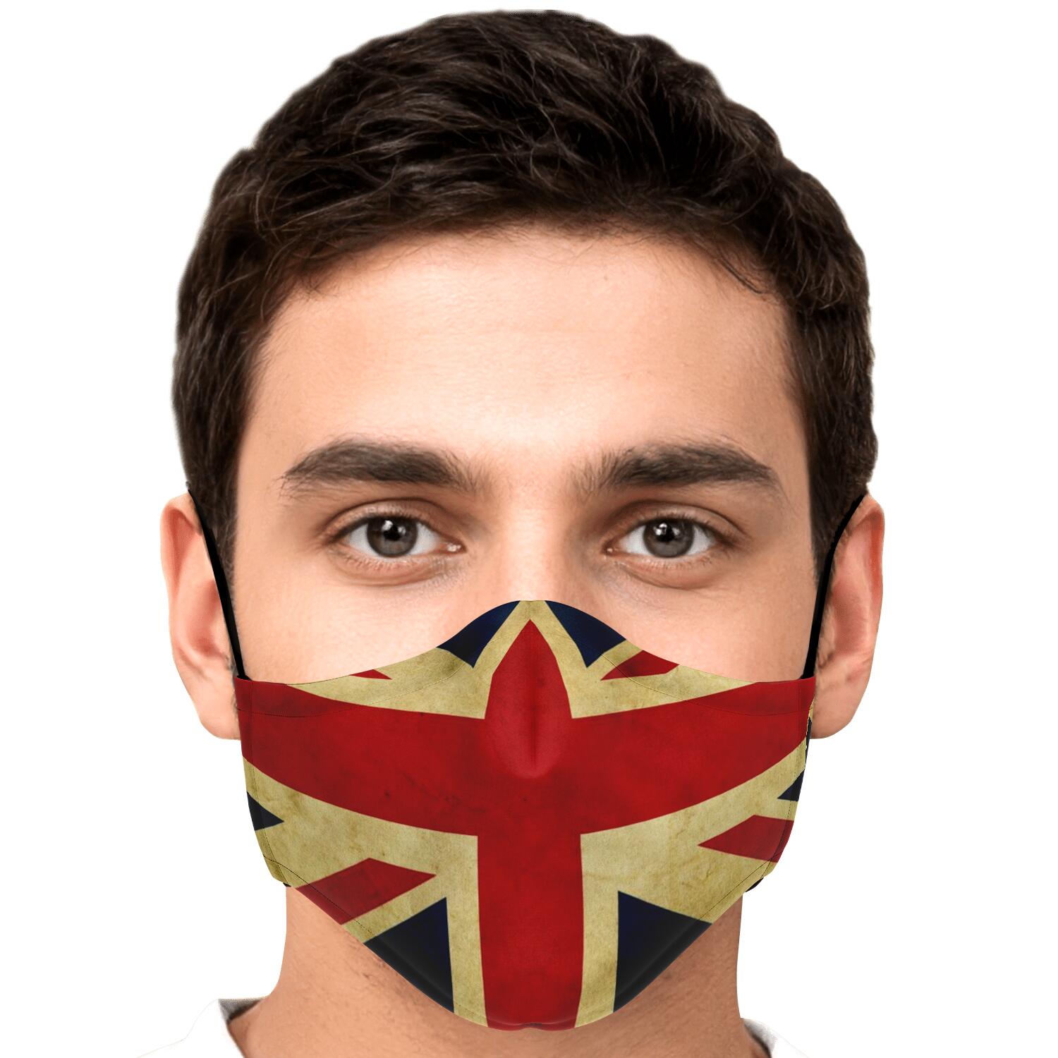 Vintage Union Jack British Flag Print Face Mask