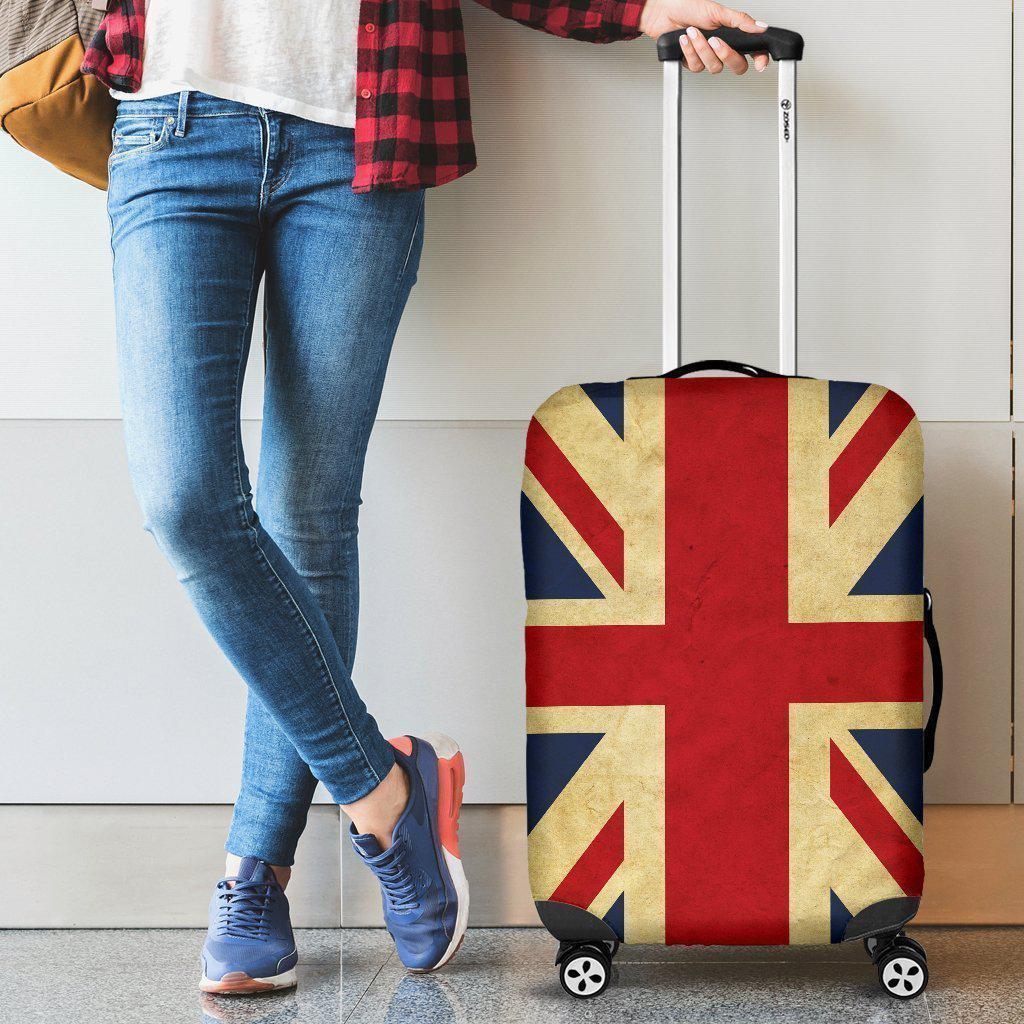 Vintage Union Jack British Flag Print Luggage Cover