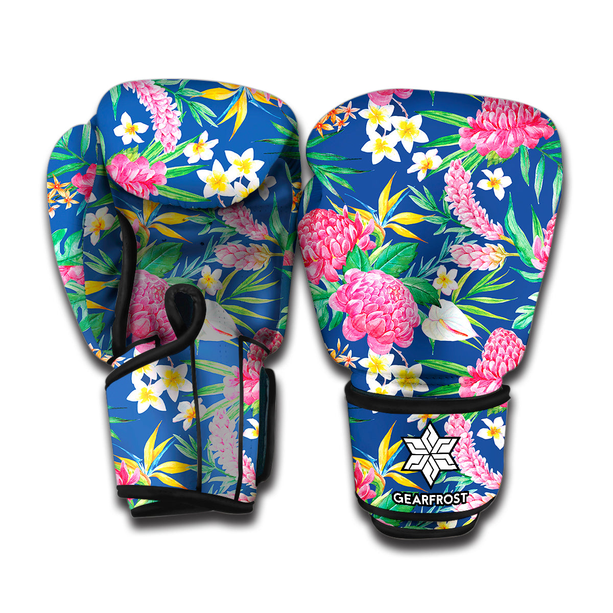 Watercolor Chrysanthemum Pattern Print Boxing Gloves