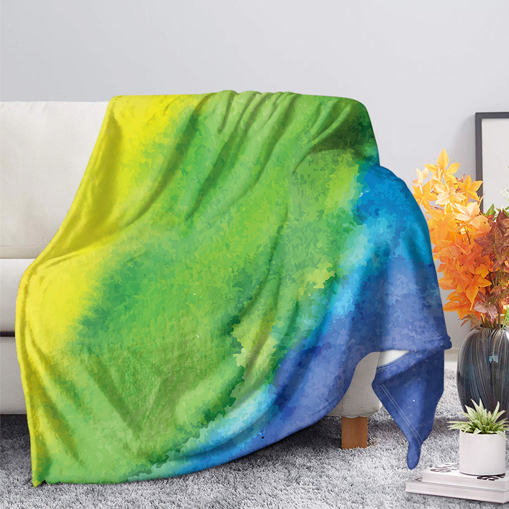 Watercolor Rainbow LGBT Pride Print Blanket