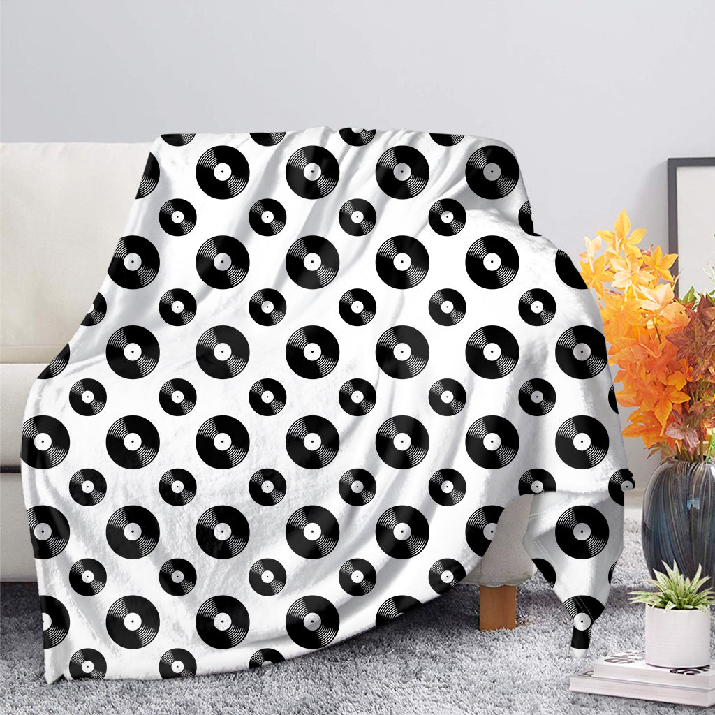 White And Black Vinyl Pattern Print Blanket