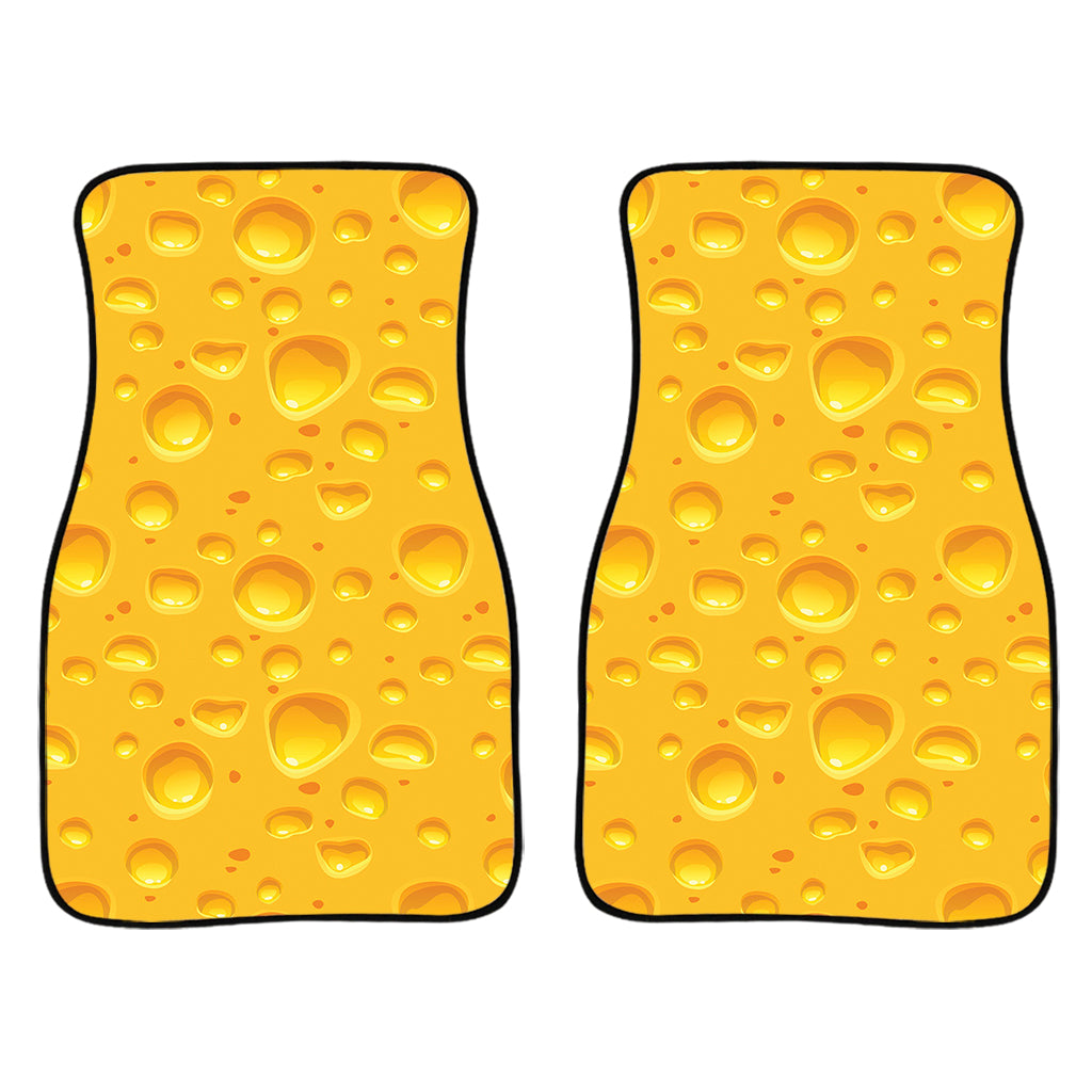 Yellow Cheese Print Front Car Floor Mats