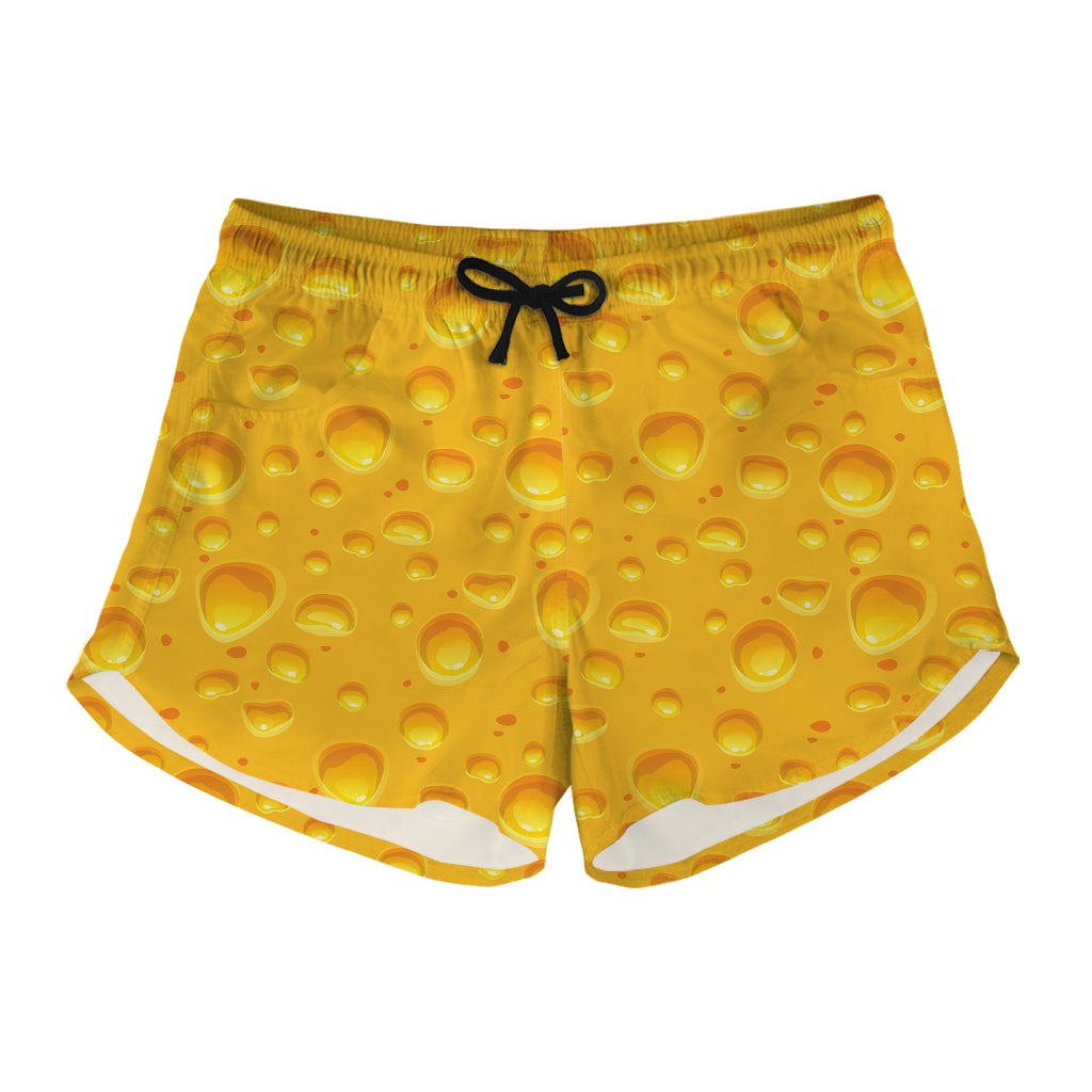 Yellow Cheese Print Women's Shorts