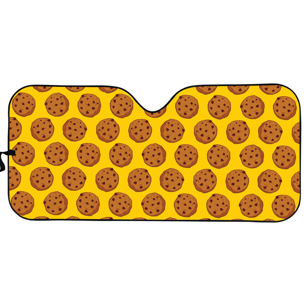 Yellow Cookie Pattern Print Car Sun Shade