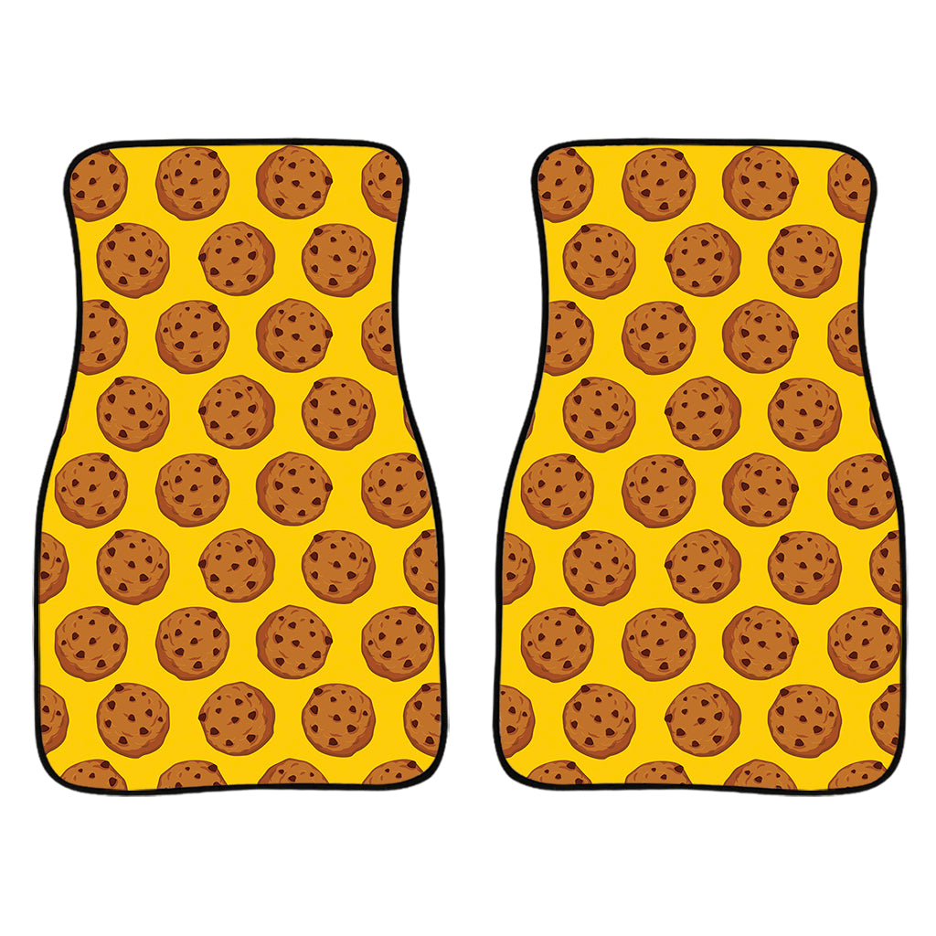 Yellow Cookie Pattern Print Front Car Floor Mats