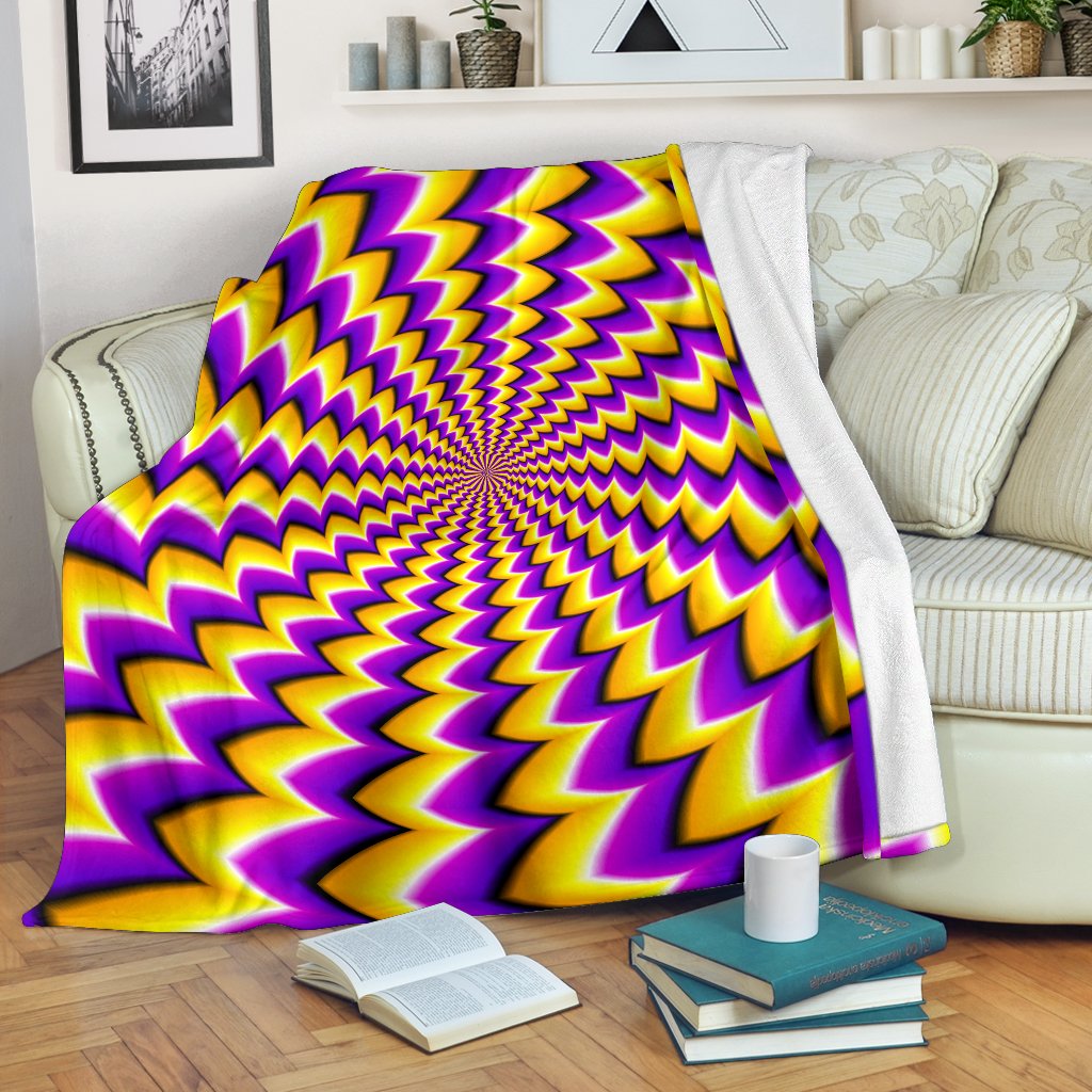 Yellow Dizzy Moving Optical Illusion Blanket