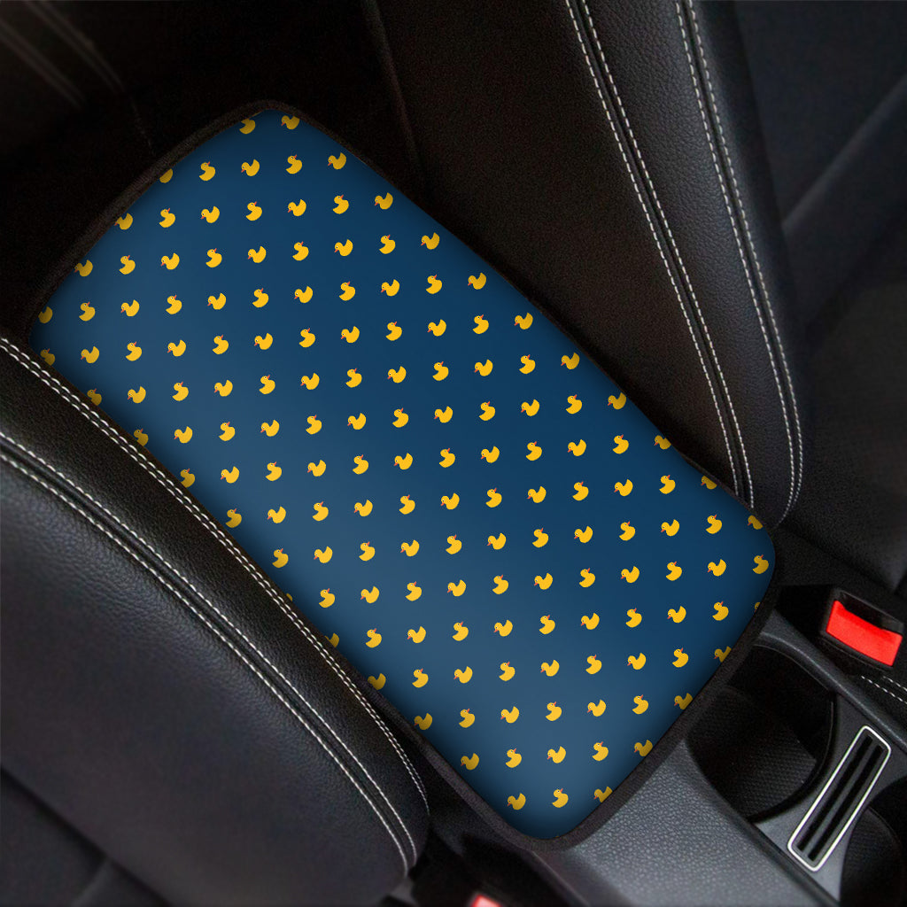 Yellow Duck Pattern Print Car Center Console Cover