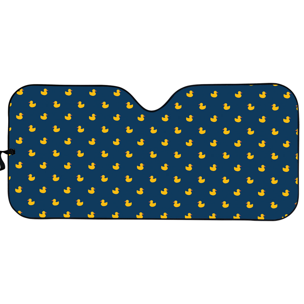 Yellow Duck Pattern Print Car Sun Shade