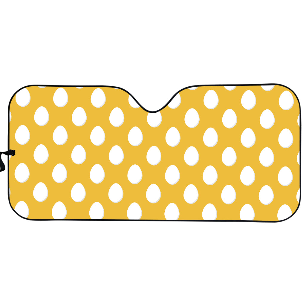 Yellow Eggs Pattern Print Car Sun Shade