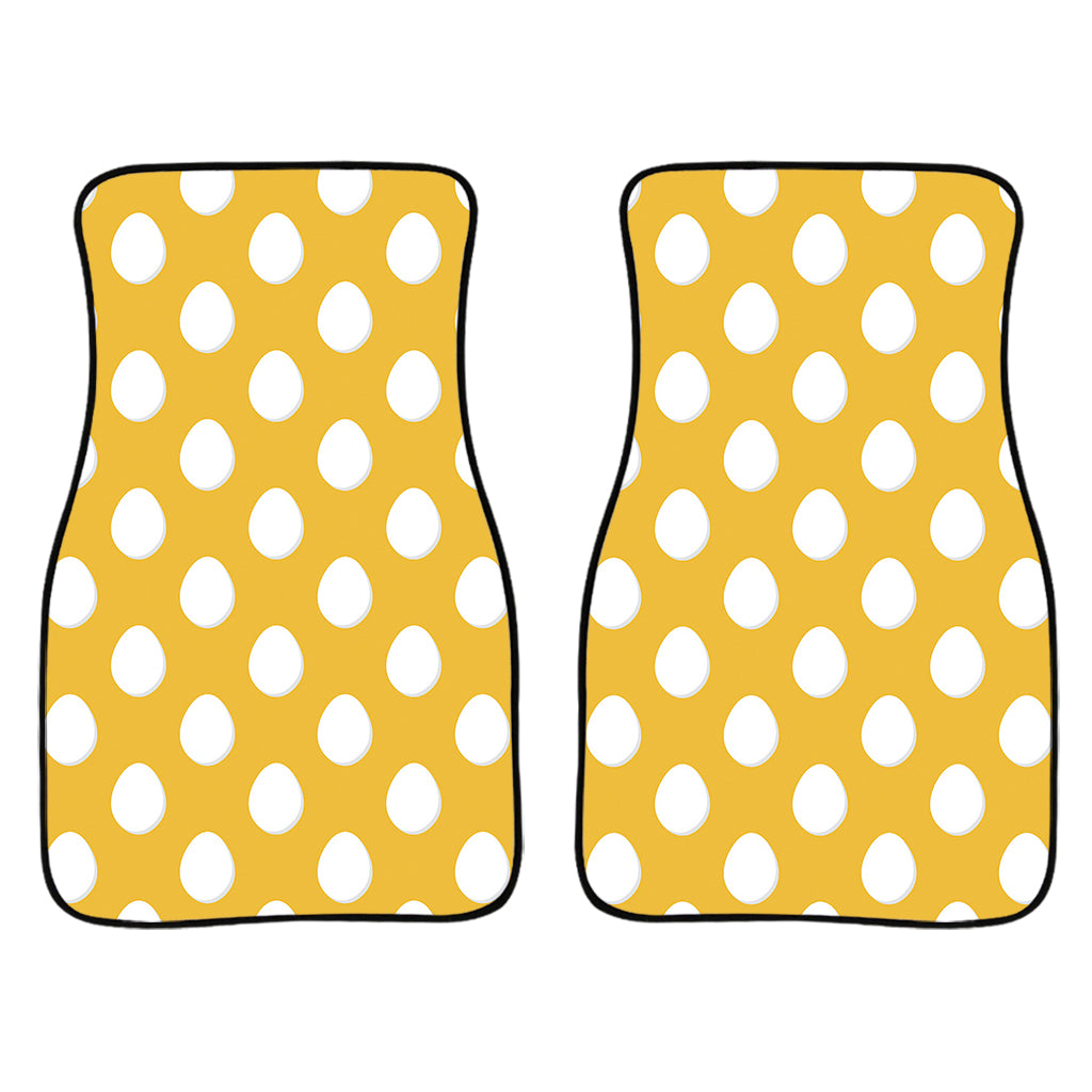 Yellow Eggs Pattern Print Front Car Floor Mats