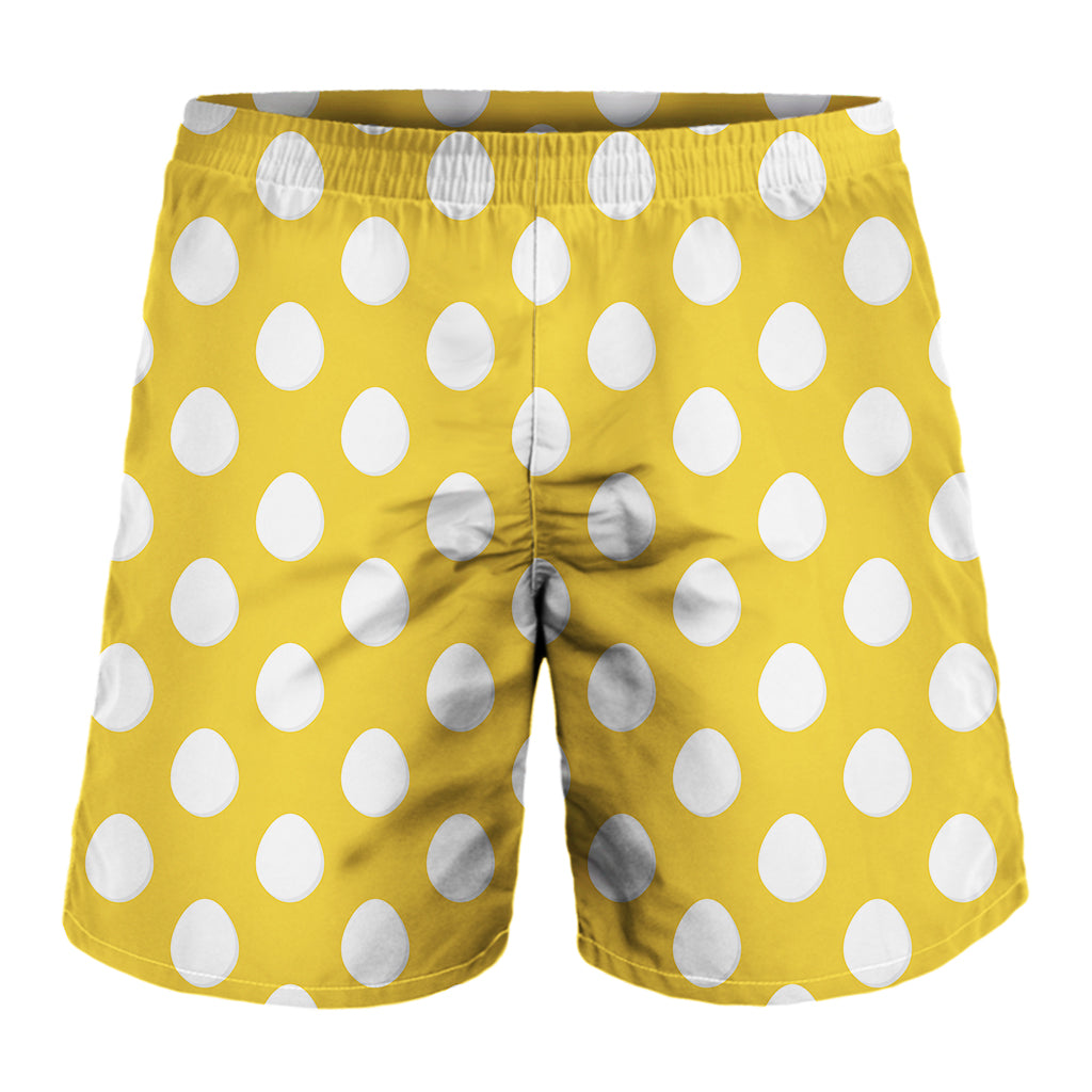 Yellow Eggs Pattern Print Men's Shorts