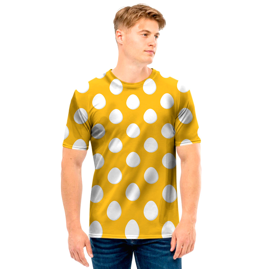 Yellow Eggs Pattern Print Men's T-Shirt