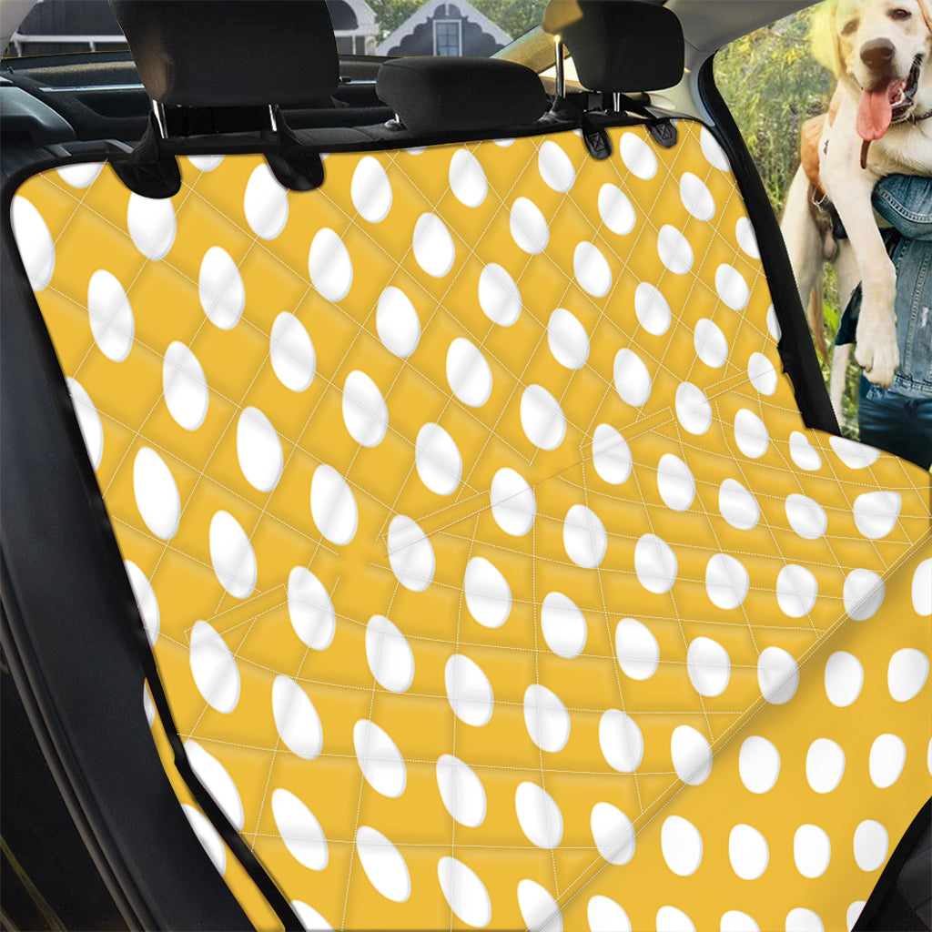 Yellow Eggs Pattern Print Pet Car Back Seat Cover