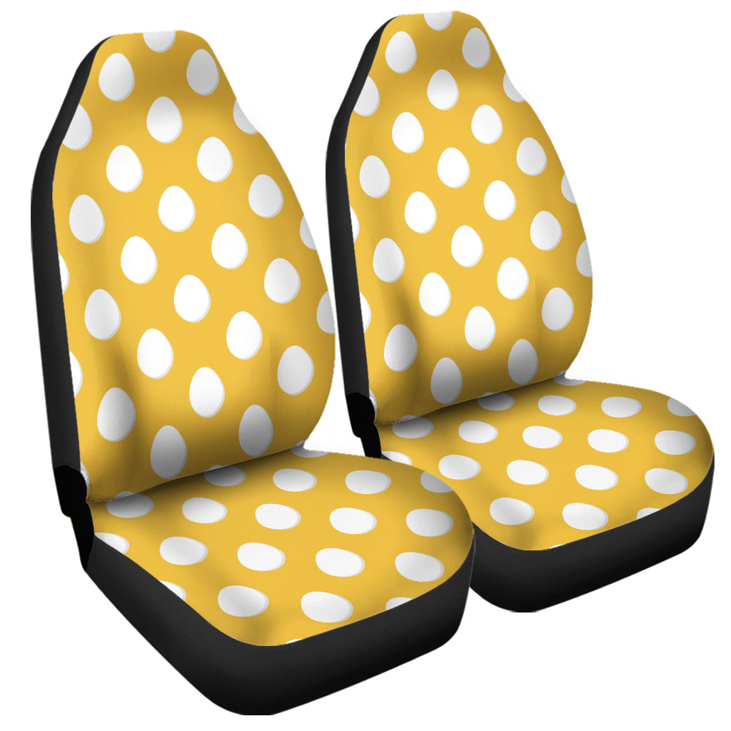 Yellow Eggs Pattern Print Universal Fit Car Seat Covers