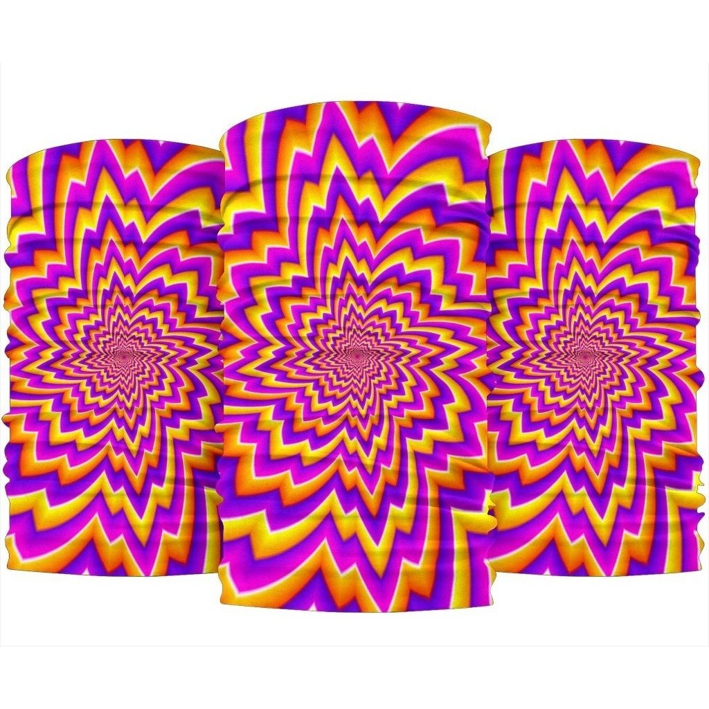 Yellow Expansion Moving Optical Illusion 3-Pack Bandanas