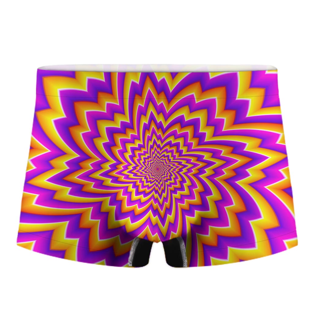 Yellow Expansion Moving Optical Illusion Men's Boxer Briefs