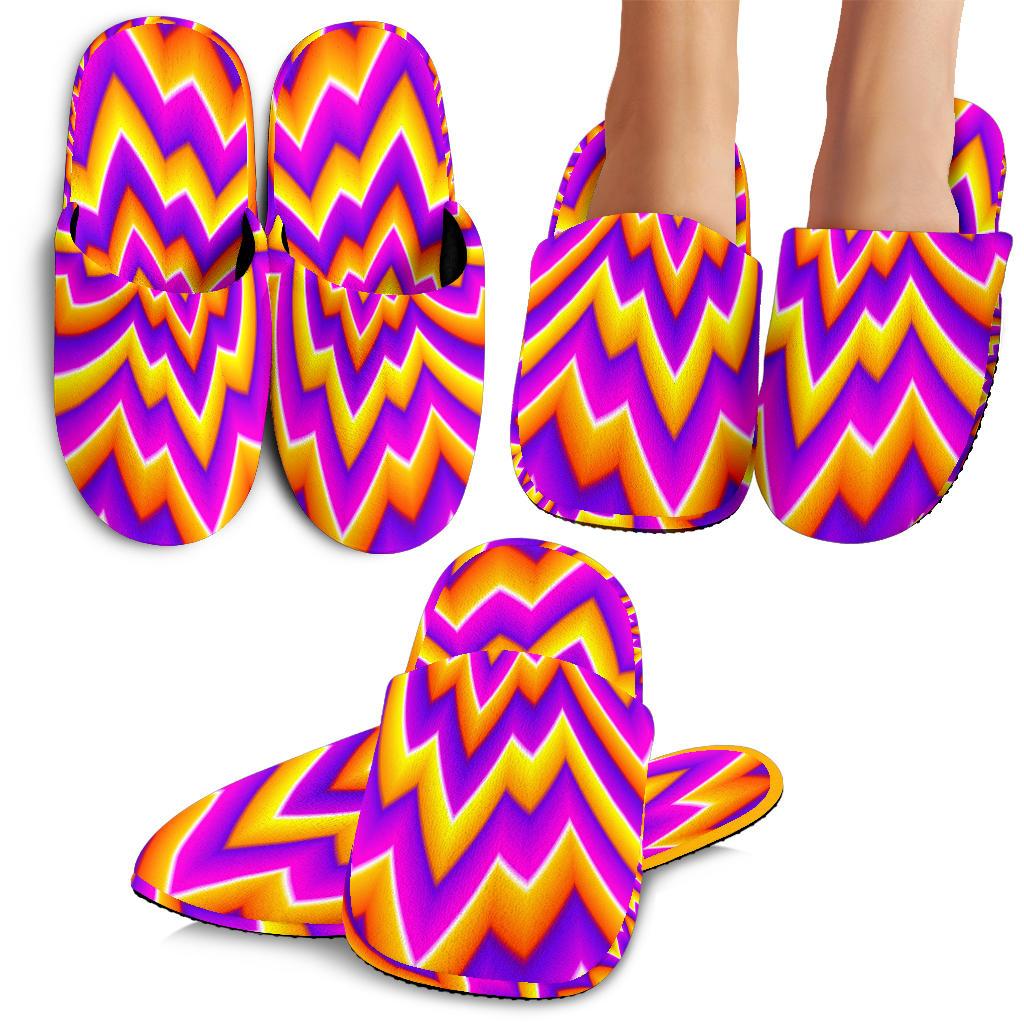 Yellow Expansion Moving Optical Illusion Slippers