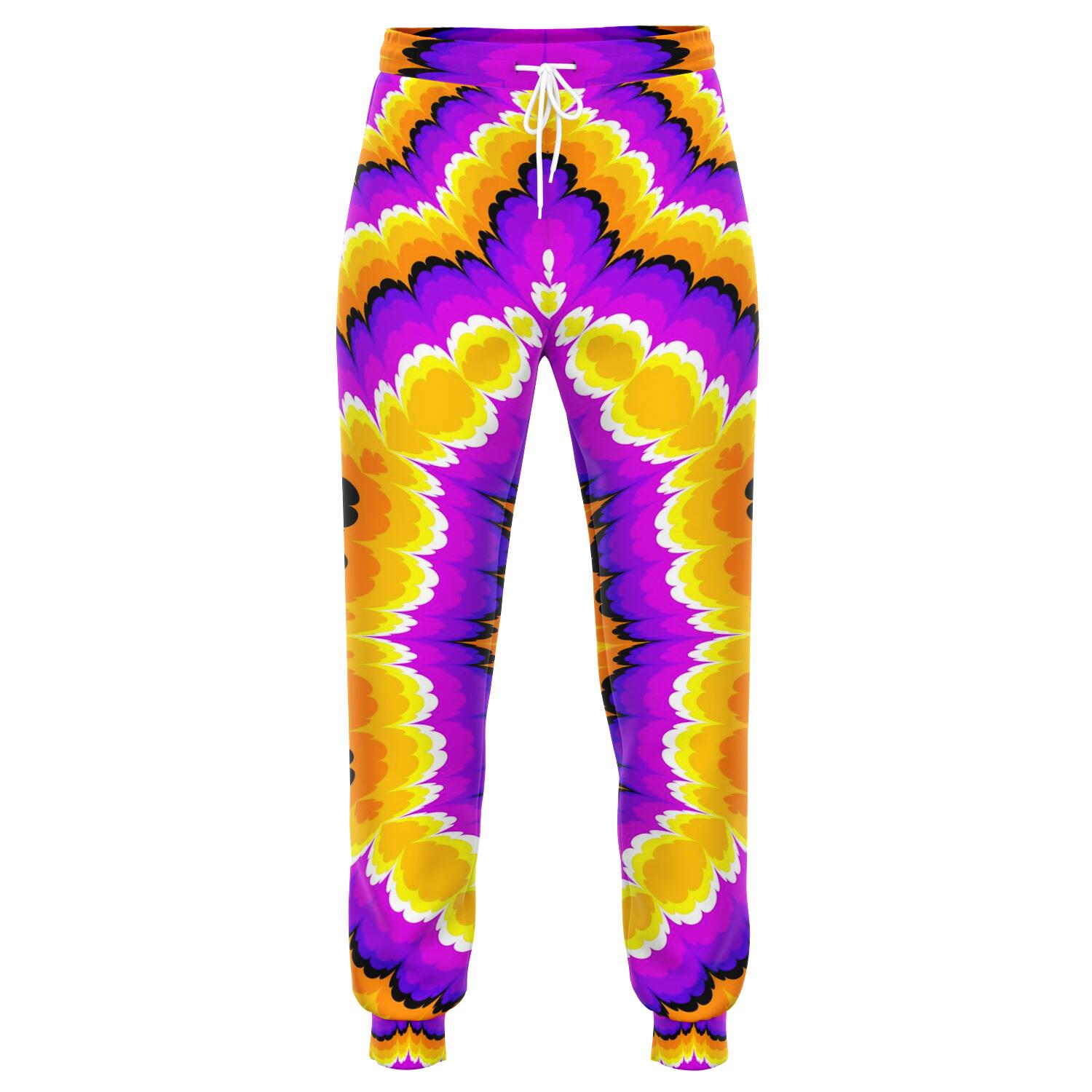 Yellow Explosion Moving Optical Illusion Jogger Pants