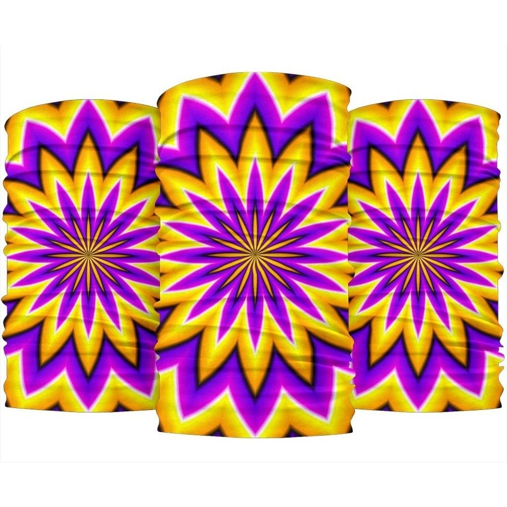 Yellow Flower Moving Optical Illusion 3-Pack Bandanas