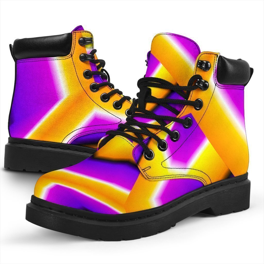 Yellow Hive Moving Optical Illusion Classic Boots