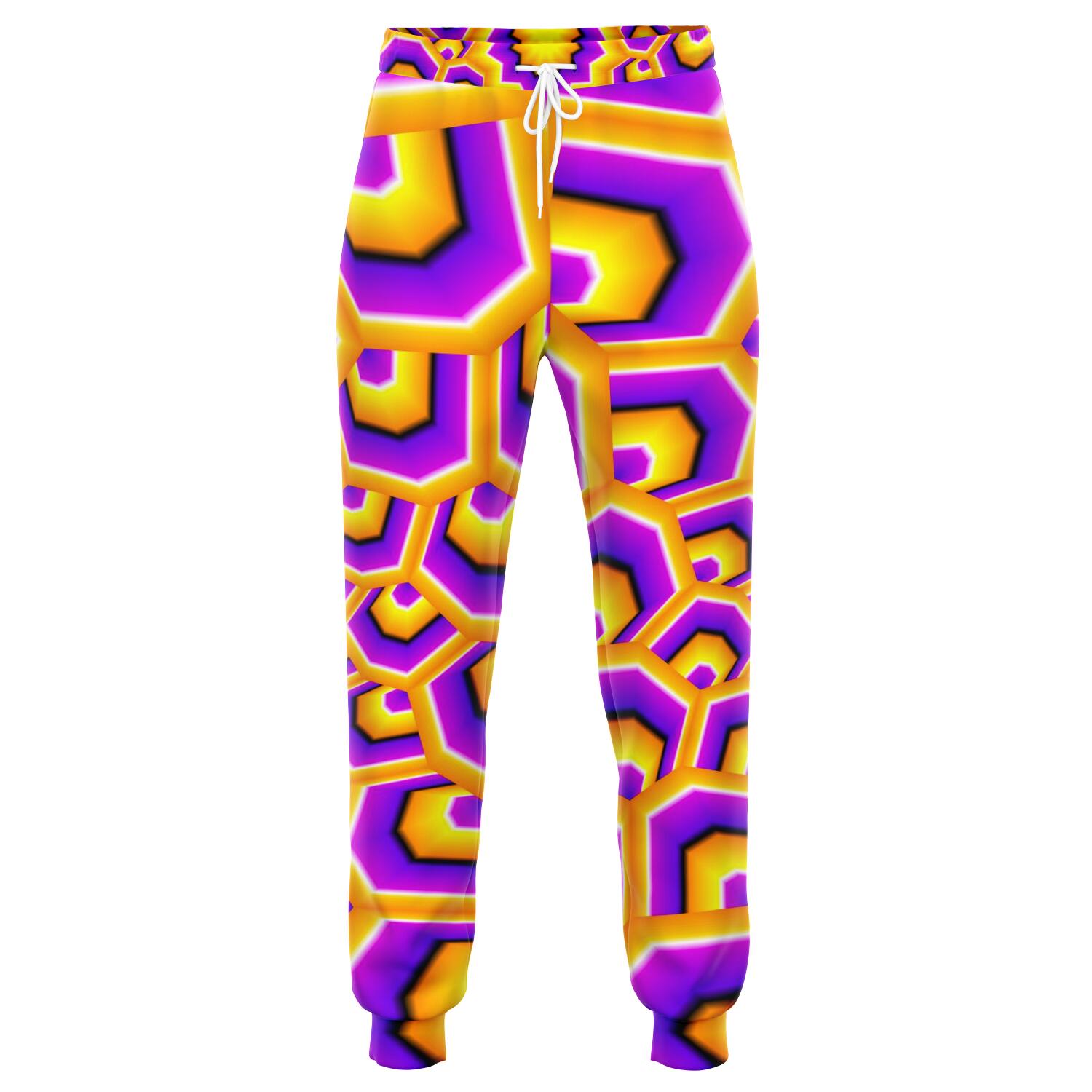 Yellow Hive Moving Optical Illusion Jogger Pants