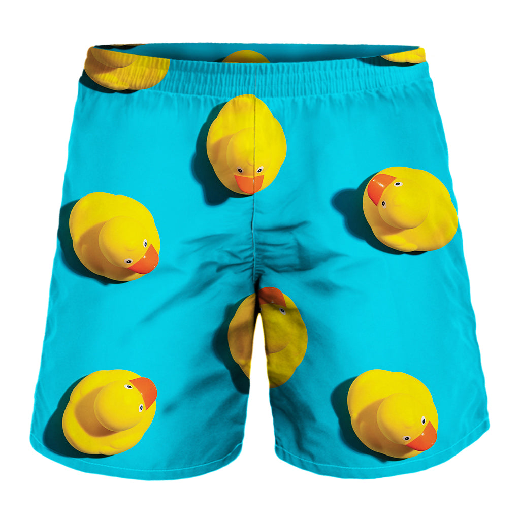 Yellow Rubber Ducks Print Men's Shorts