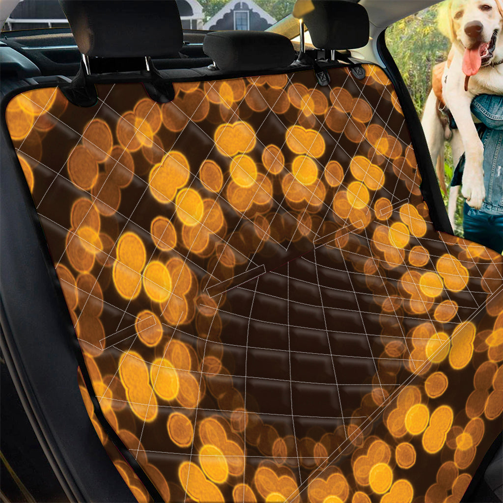 Yellow Spot Kaleidoscope Print Pet Car Back Seat Cover