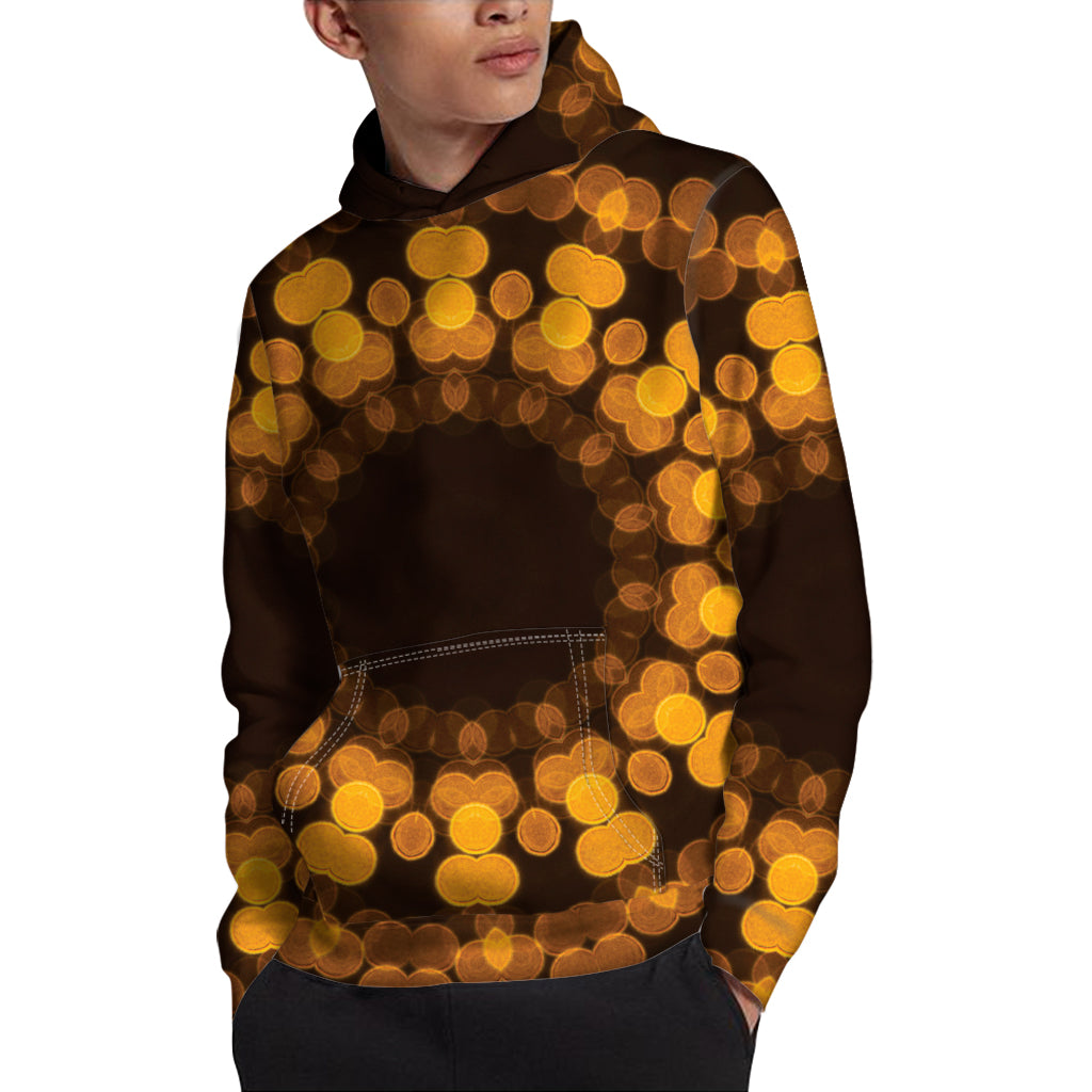 Yellow Spot Kaleidoscope Print Pullover Hoodie